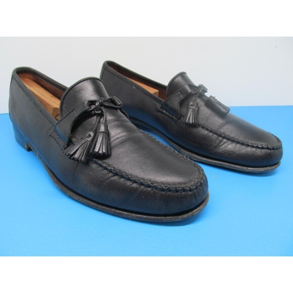 Allen Edmonds Urbino Mens Black Leather Tassel Loafers Size US 10 D Italy main image 8